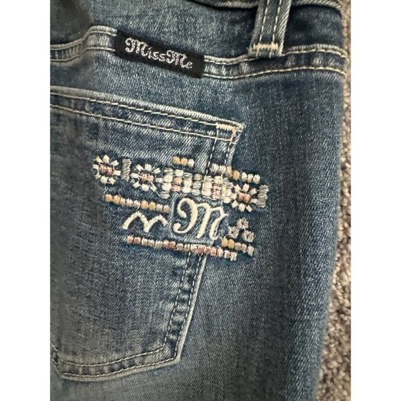 Miss Me Womens Embroidered Ankle Skinny Jeans 26 x 27 Low Rise Bohemian Boho - Picture 4 of 7